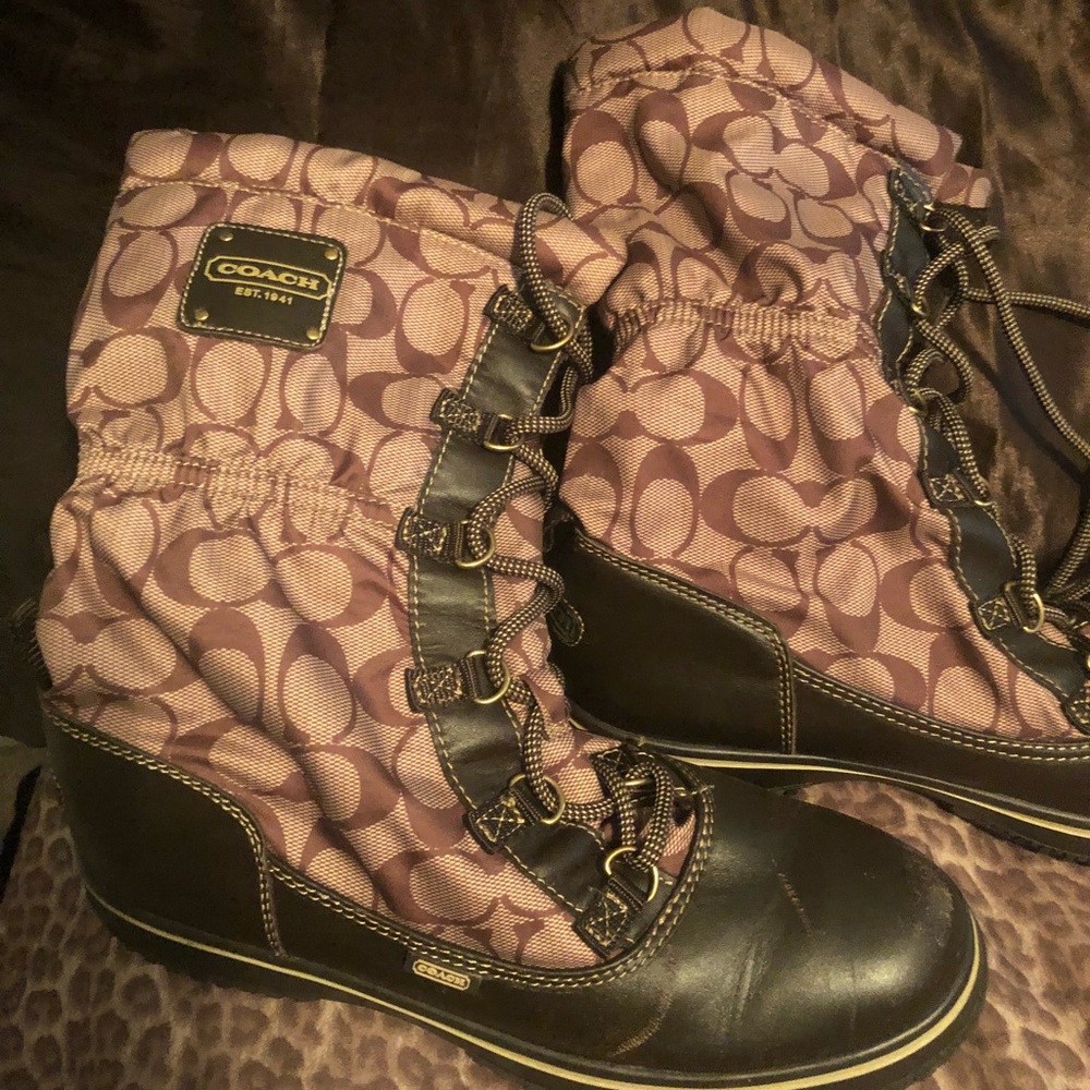 Authentic coach snow winter boots